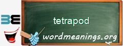 WordMeaning blackboard for tetrapod